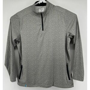 Chubbies Long Sleeve Poly Blend Stretch Quarter Zip Gray‎ Men's Size Medium